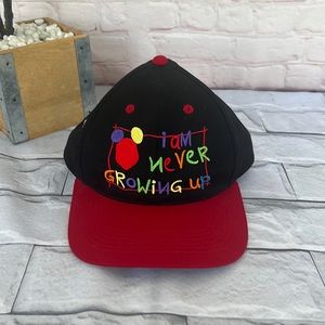 Vintage Disney World IM NEVER  GROWING UP SNAP HAT